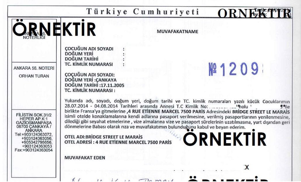 تنظیم وصیتنامه و موافقتنامه در ترکیه